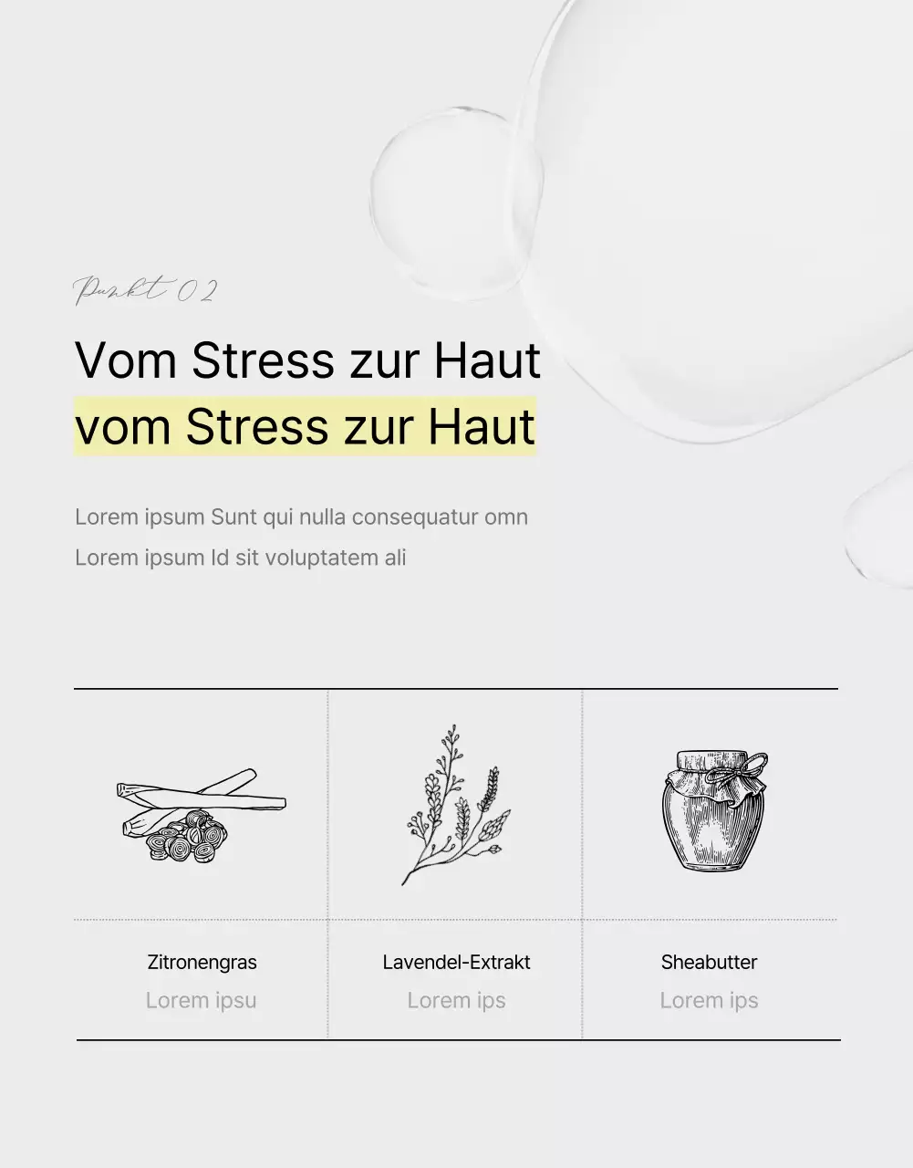 Natürlich wirkende Badebomben-Verkaufsseite mit grünen Palmen