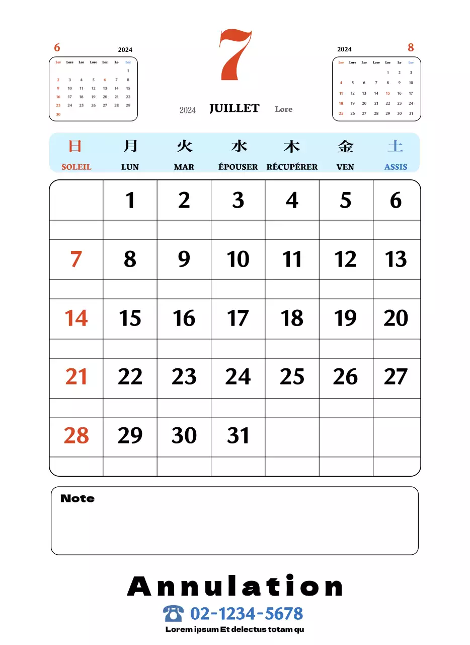 Sous-verres rétro rouges et bleus calendrier de la mémoire