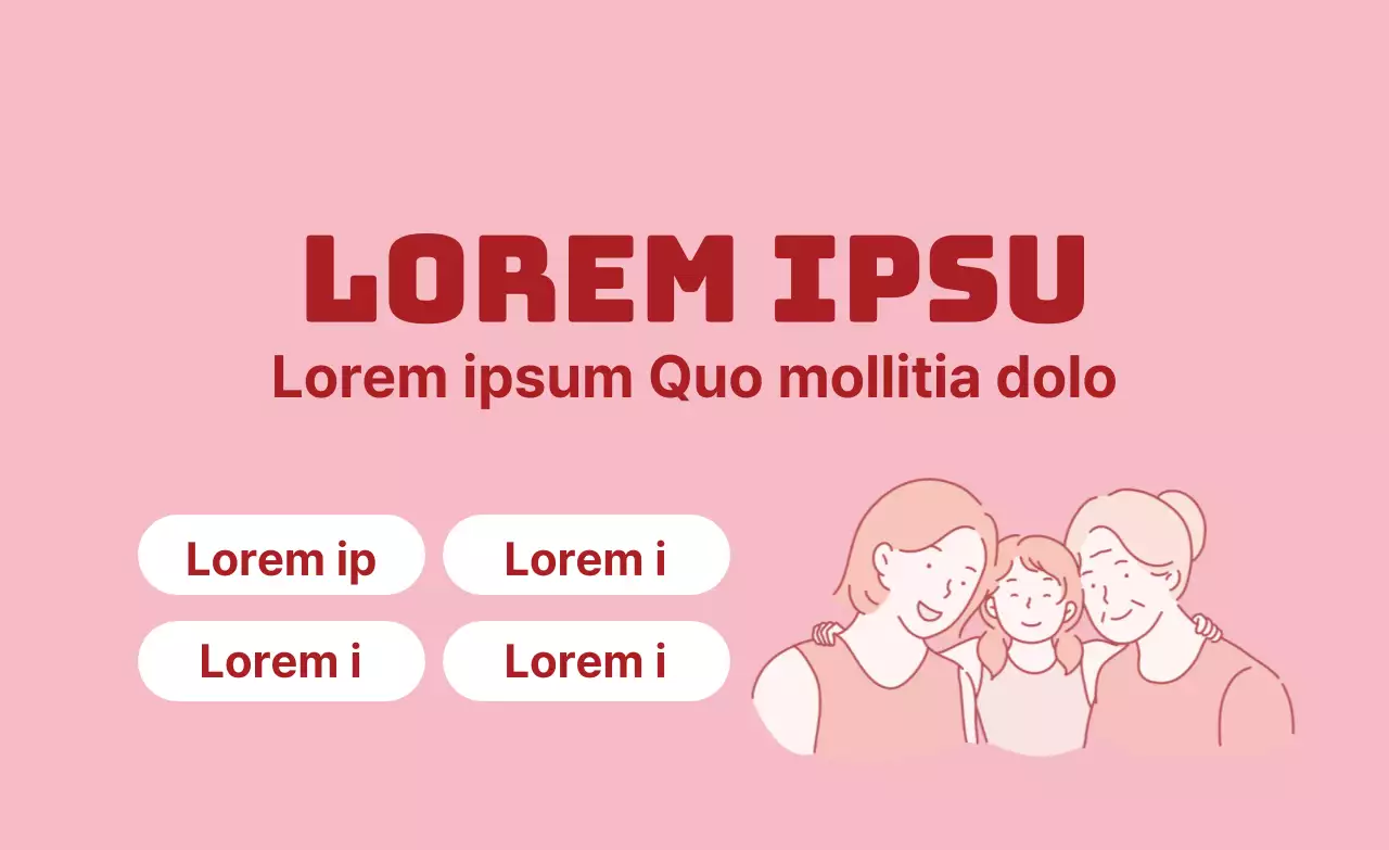 Roze geïllustreerd gynaecologie label