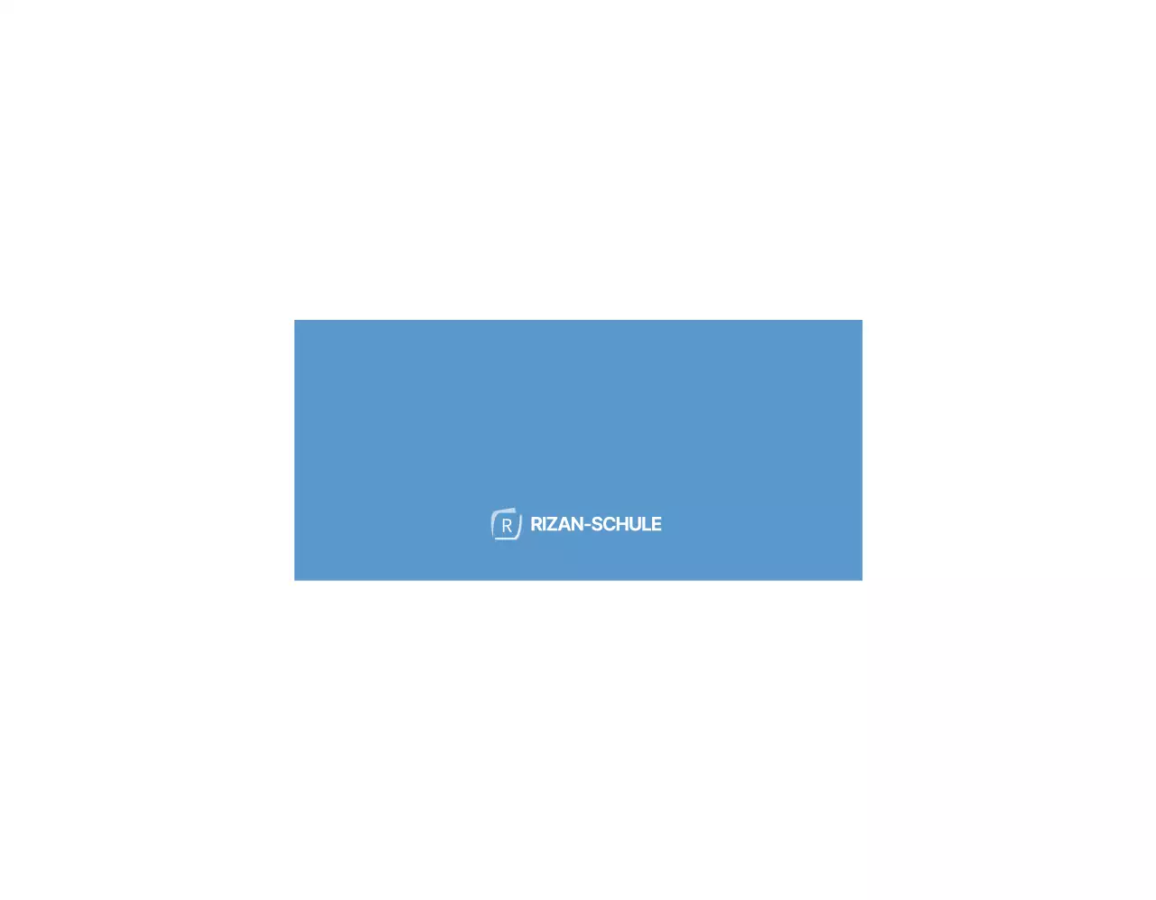 Einfacher hellblauer Text und Bilder zur Werbung für die Lizian School Academy.