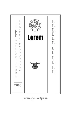 Weißes Logo saubere traditionelle Lebensmitteletiketten