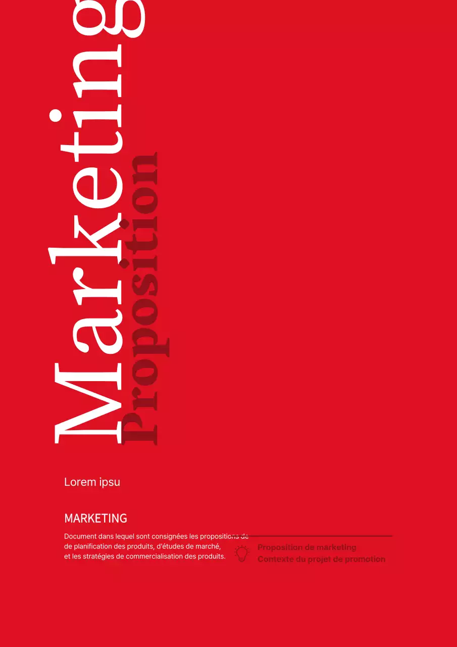 Une proposition commerciale simple et claire en rouge