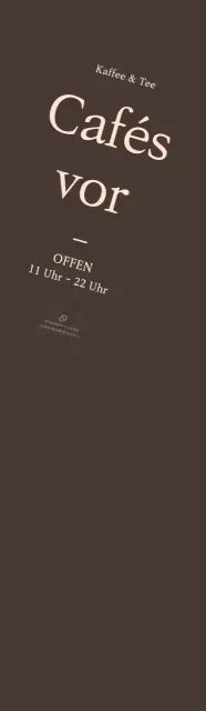 Großes Cafe Eröffnung Förderung auf braunem Hintergrund