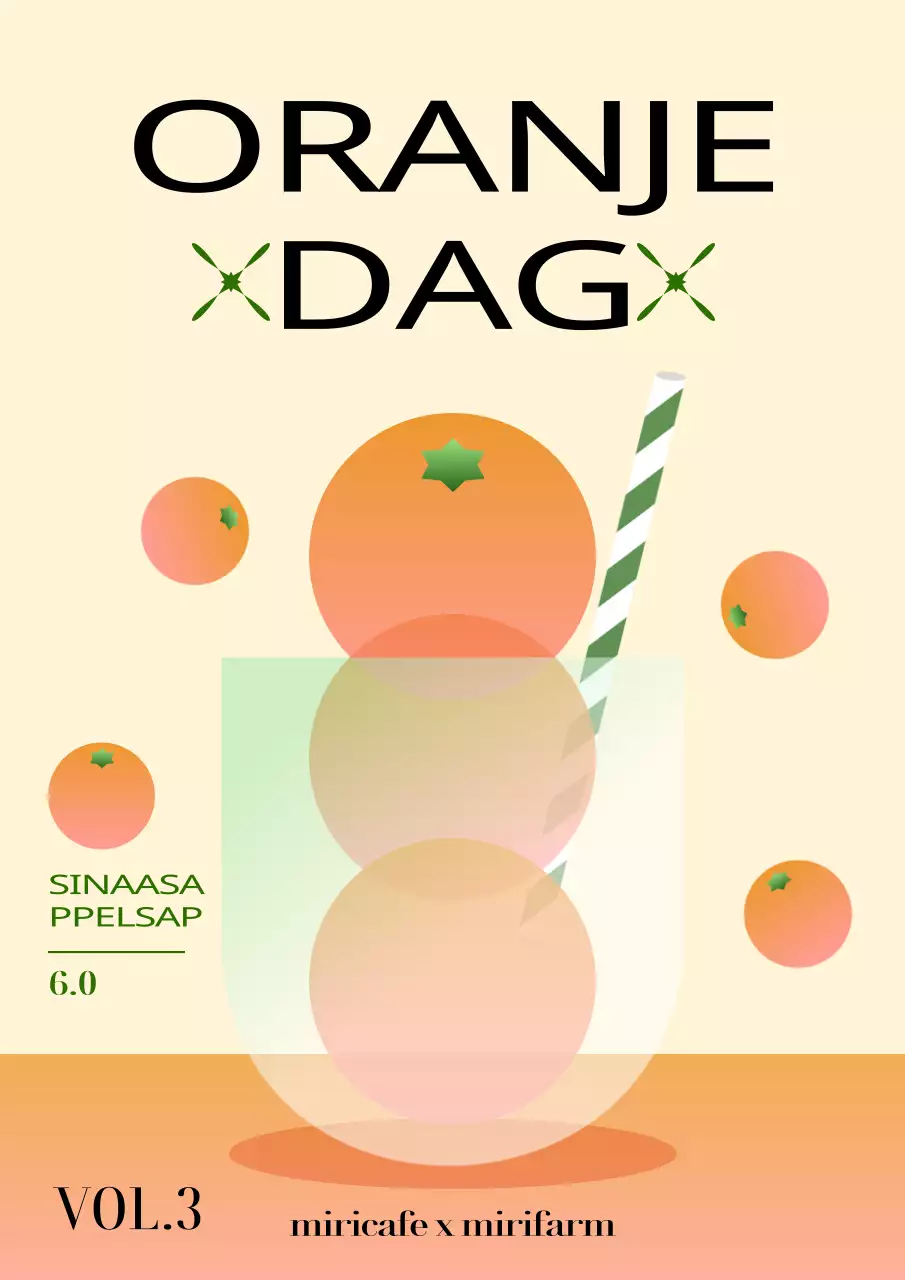 Cirkelvormig kleurverloop in oranje om sinaasappelsap te promoten