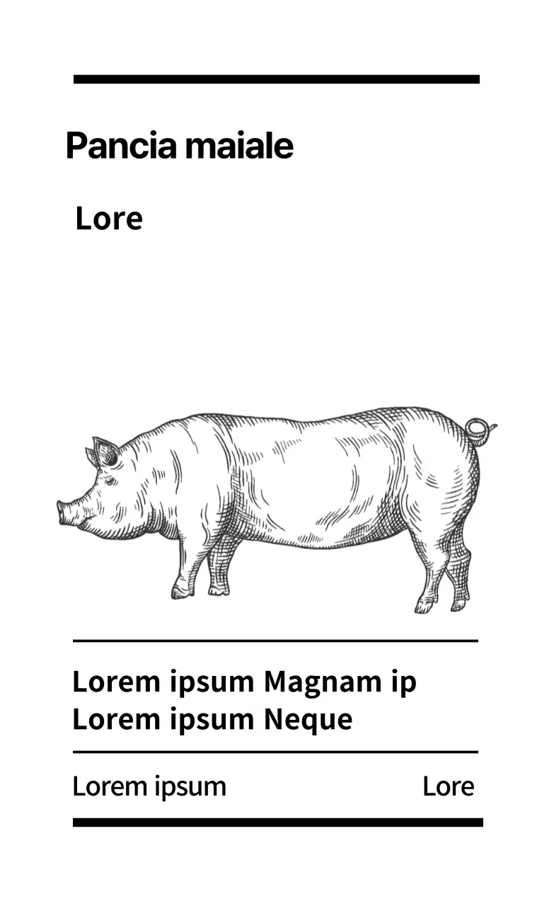 Etichette alimentari bianche illustrate e pulite