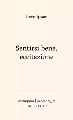Etichette semplici con marchio in avorio e nero