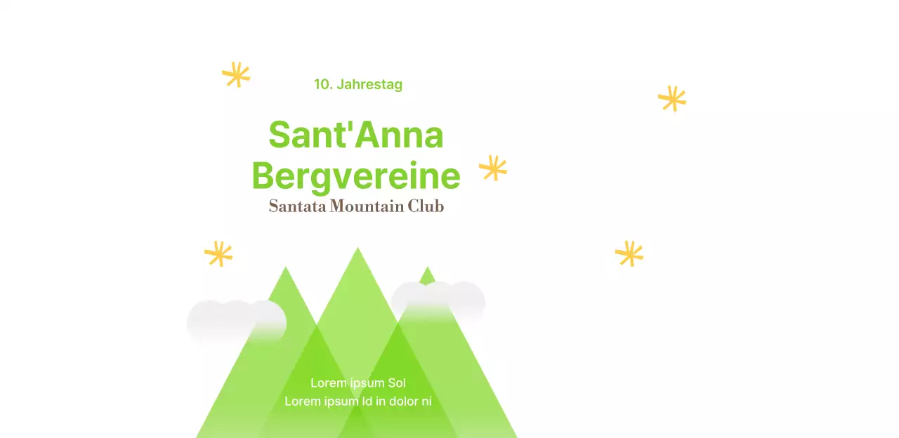 Ein heller und jugendlicher Mountain Club in Gelb und Chartreuse