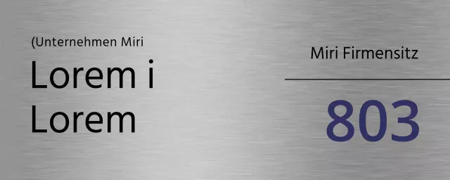 Schwarze und marineblaue Firmenschilder mit Ortsnamen und Linien