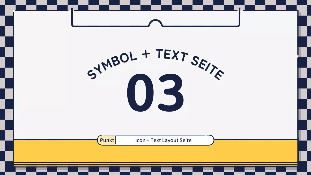 Präsentation zur Gestaltung von niedlichen, einfachen Symbolen in Grün und Gelb