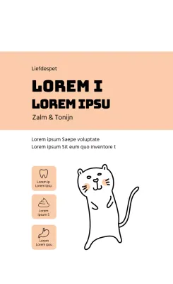 roze illustratie pictogram nette huisdier label