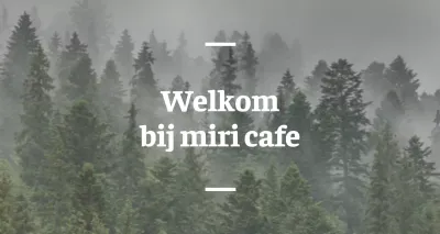 Engelstalig café balsa met sentimentele bewegwijzering met een foto van een bos.