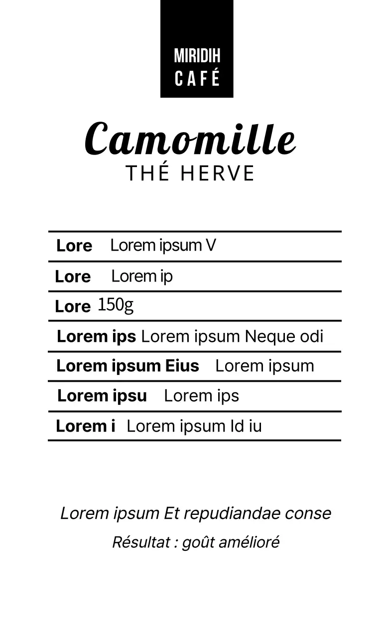 Étiquettes de détail pour aliments, ligne blanche et propre