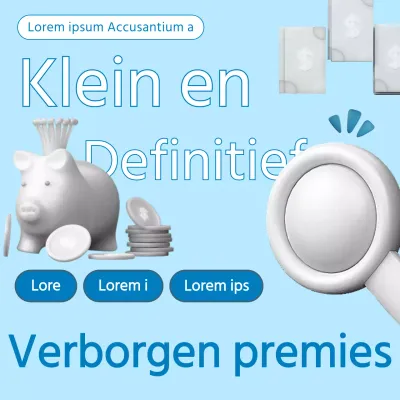 Een kitscherige, lichtblauw met blauwe reclame voor een online zoekmachine voor verzekeringsclaims.