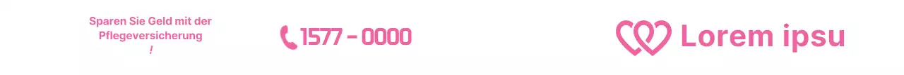 Logo der Versicherungsgesellschaft in Form eines rosa Herzens