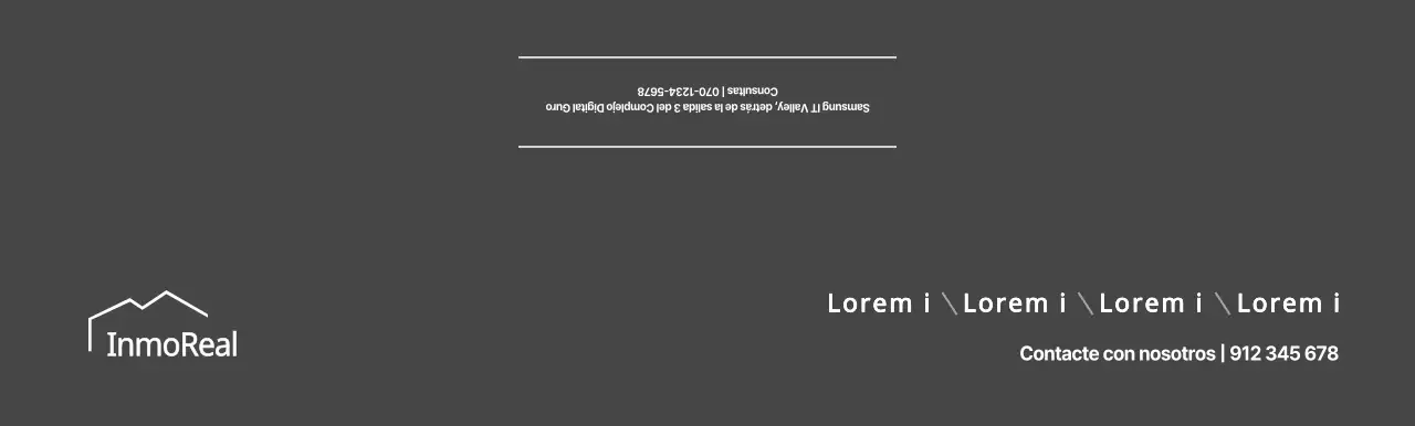 Cuentas sencillas en gris oscuro para promoción inmobiliaria