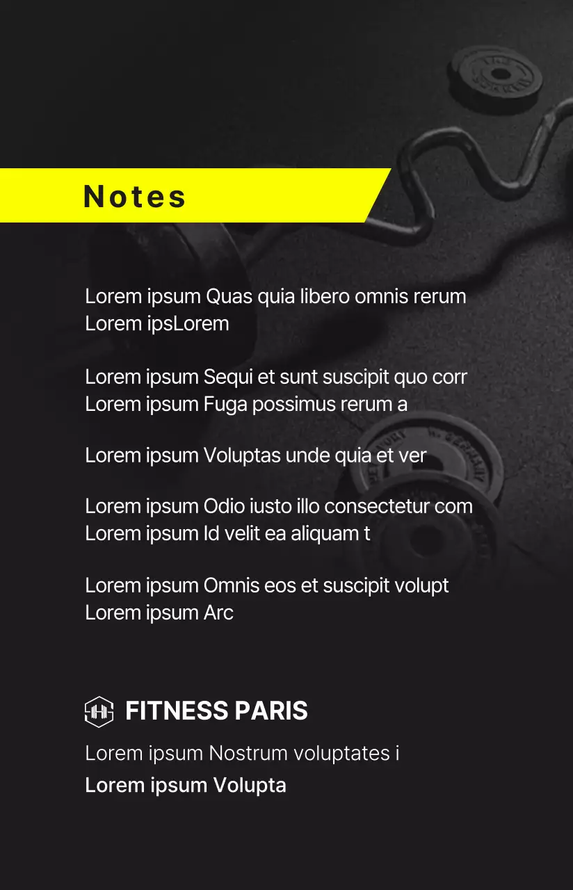 Carte de membre de fitness simple et nette en noir et jaune