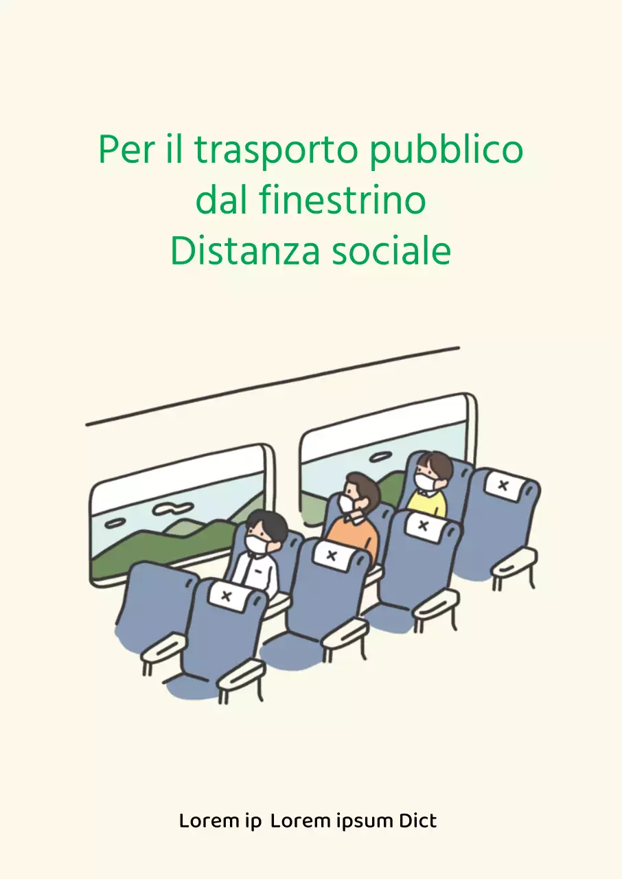 Beige trasporto pubblico pulito allontanamento sociale