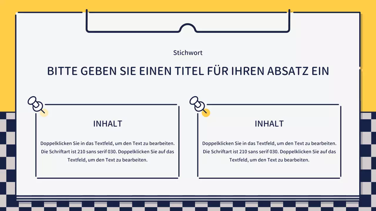 Präsentation zur Gestaltung von niedlichen, einfachen Symbolen in Grün und Gelb