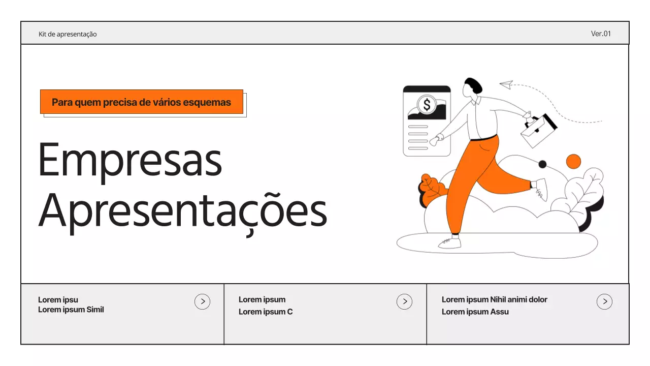 Relatórios empresariais simples em cor de laranja