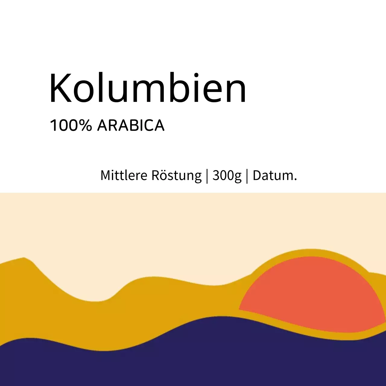 Weißer Einheitsröstkaffee