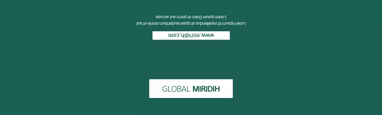 Un simple Global Mirridi vert foncé pour la promotion de l'entreprise