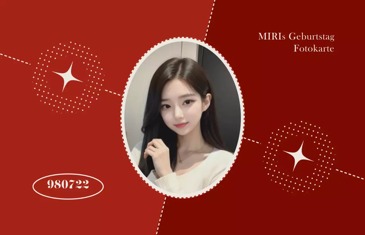 Schlichte, edle Fotokarten in Beige und Rot