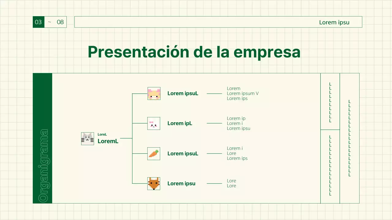 Propuesta de juego con líneas y pixel art con puntos de color verde
