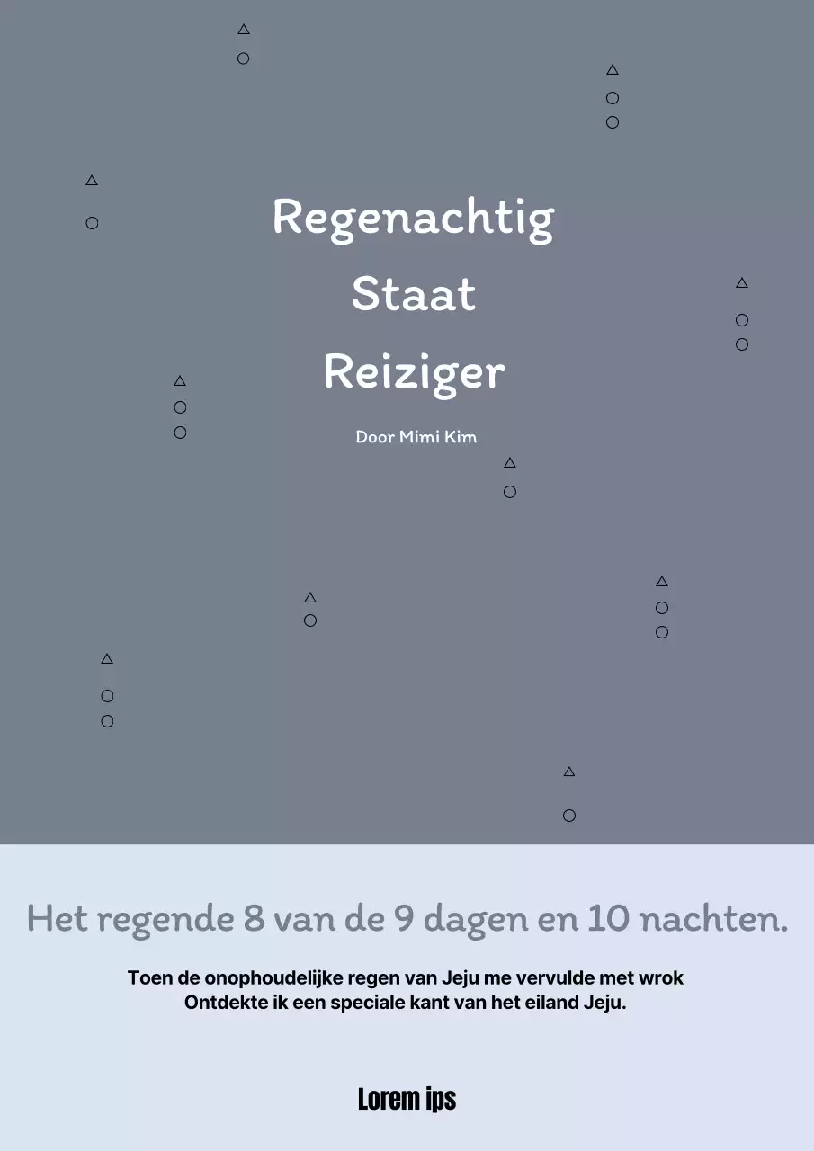Een lichtgrijs, eenvoudig, iconisch reisproza boek