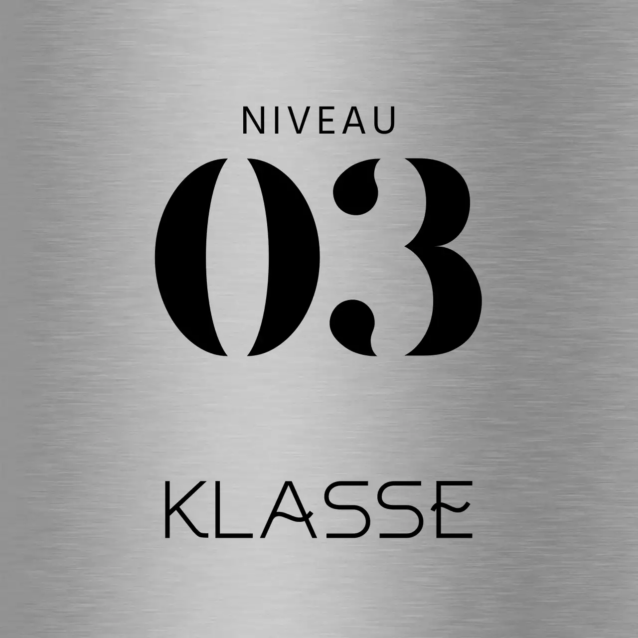 Einfache Platzhalterbeschilderung mit schwarzem Schulklassentext