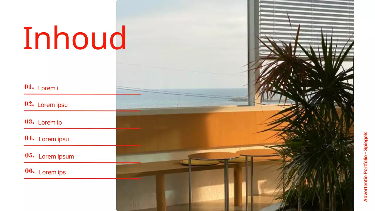 Bedrijfsadvertentie in moderne stijl in rood en chartreuse