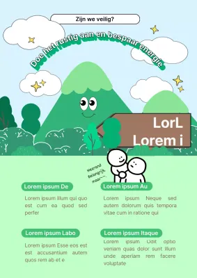 Groene en bruine energie milieu schoon promotioneel thema