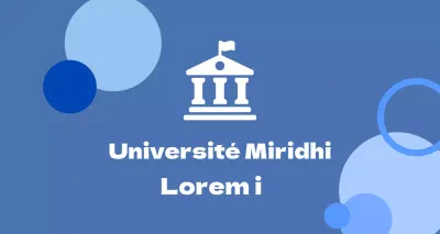 Valeant, fond bleu avec un logo représentant une académie.