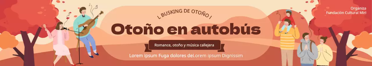 Promocione su evento con una ilustración otoñal