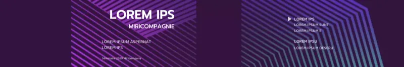 Séminaire d'affaires avec dégradé graphique violet et noir