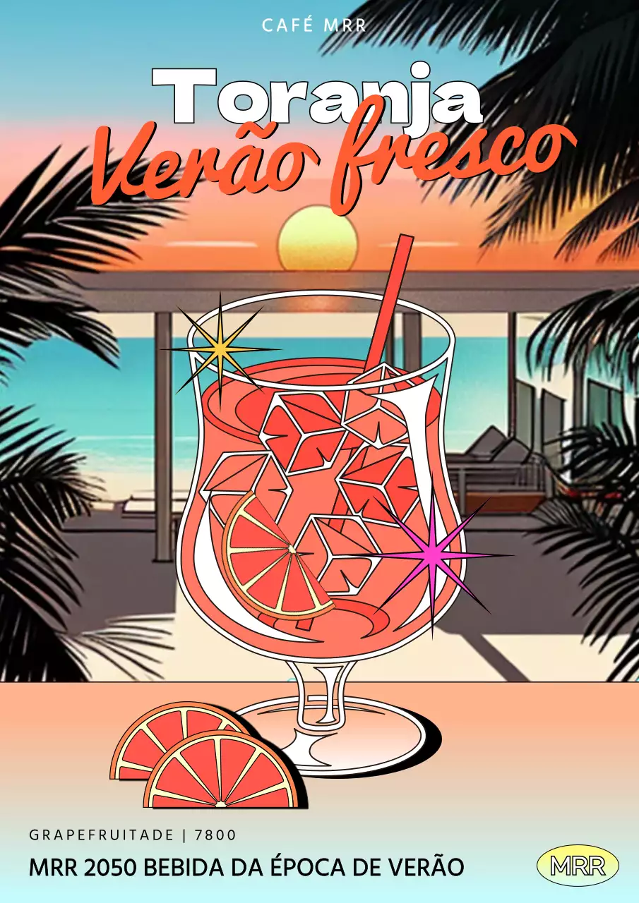 Promoção de bebidas ilustradas multicoloridas
