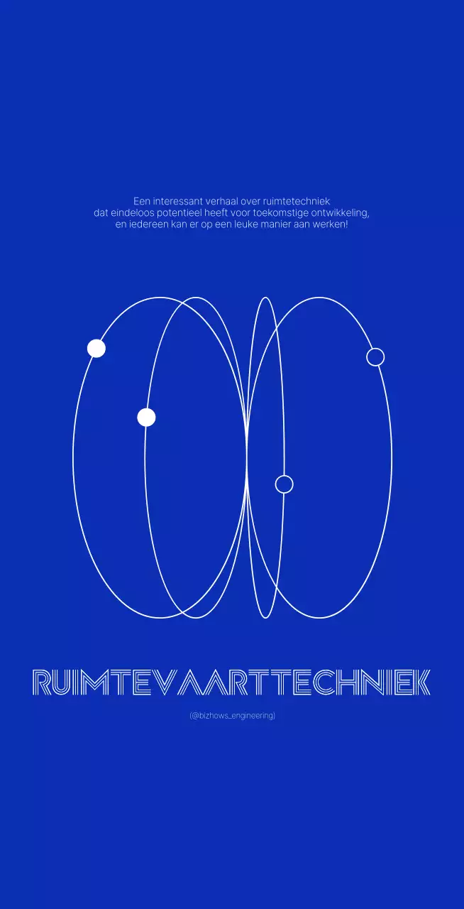 Eenvoudig, strak ingenieursconcept in helder marineblauw en wit