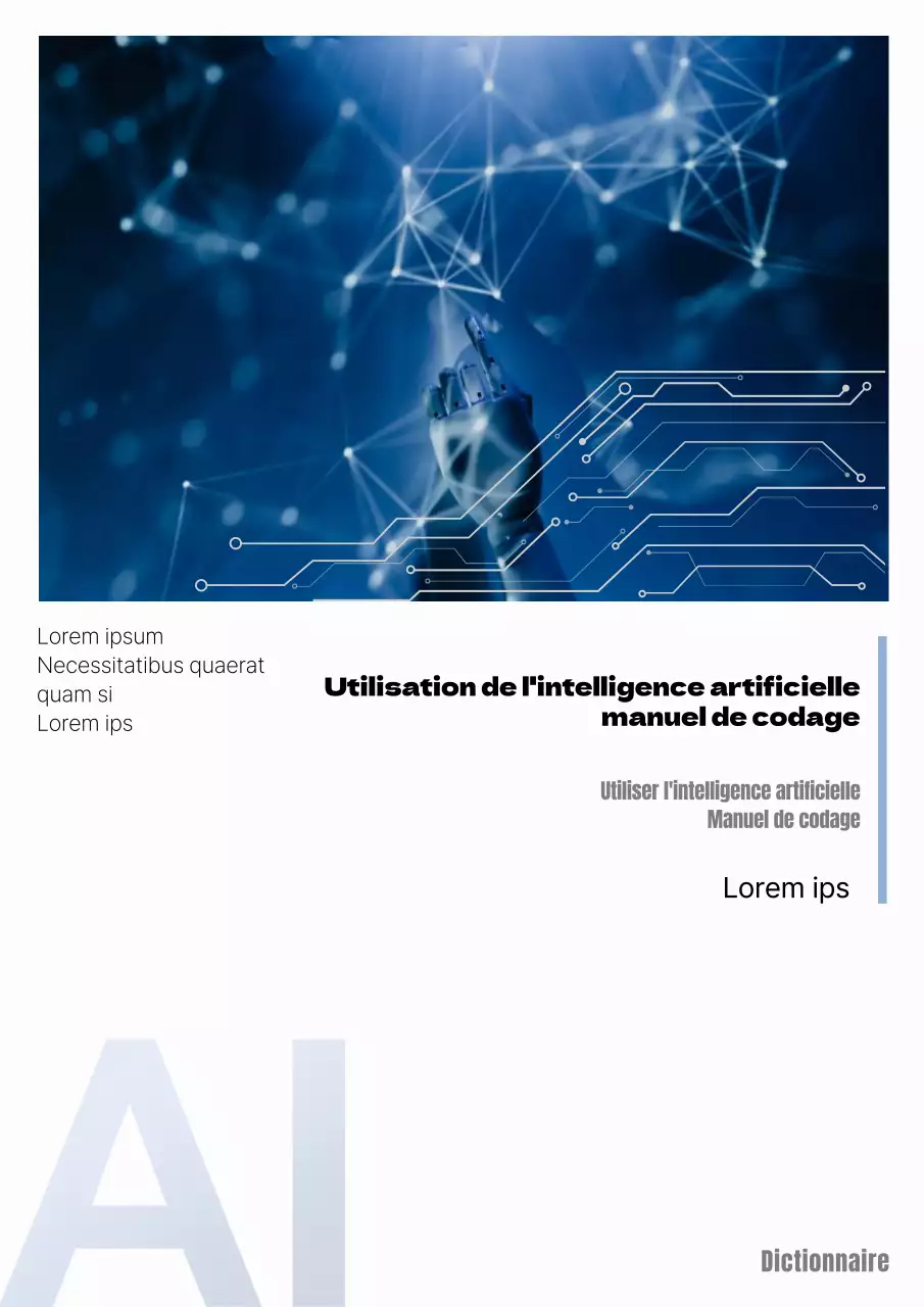 Couverture du cahier de codage bleu simple