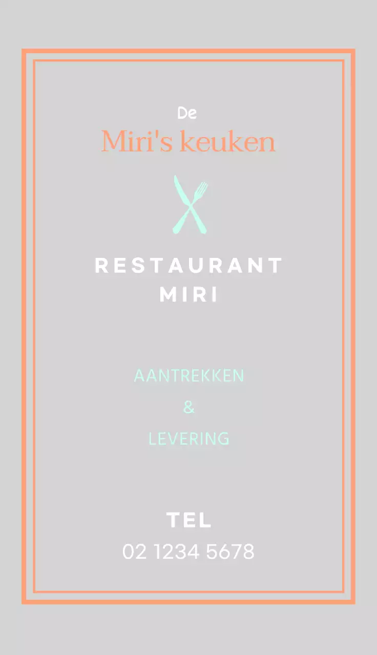 Promoot je restaurant met oranje en mint tinten