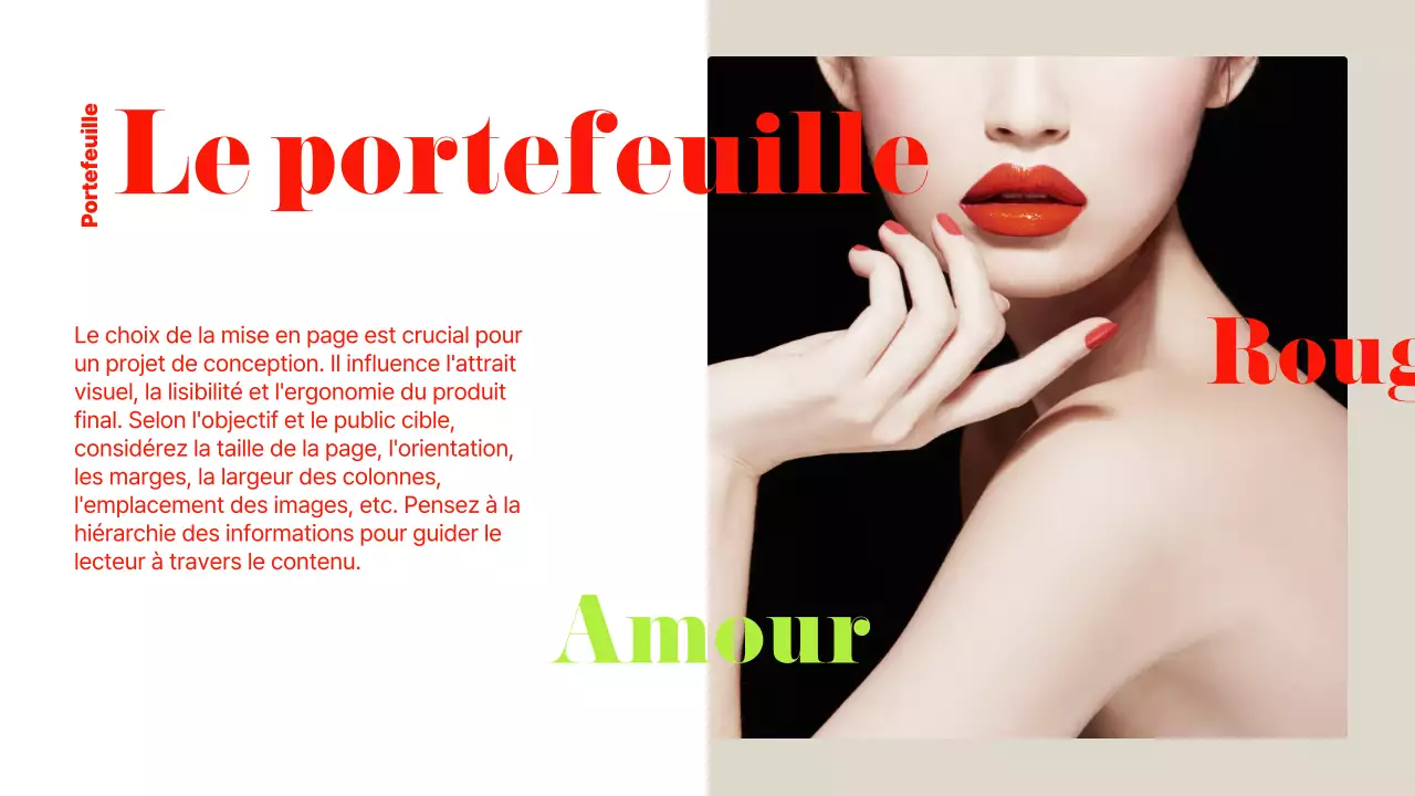 Annonce commerciale de style moderne en rouge et chartreuse