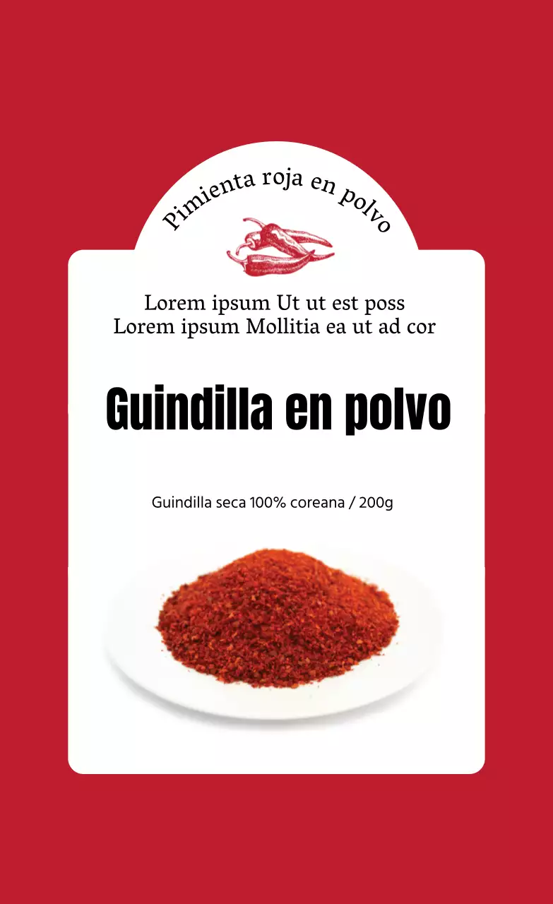  Foto roja ilustración etiqueta alimentaria