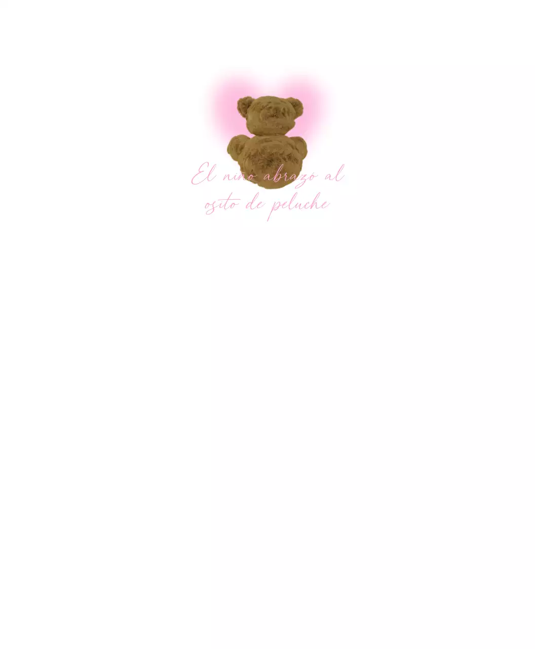 Osito corazón en colores pastel