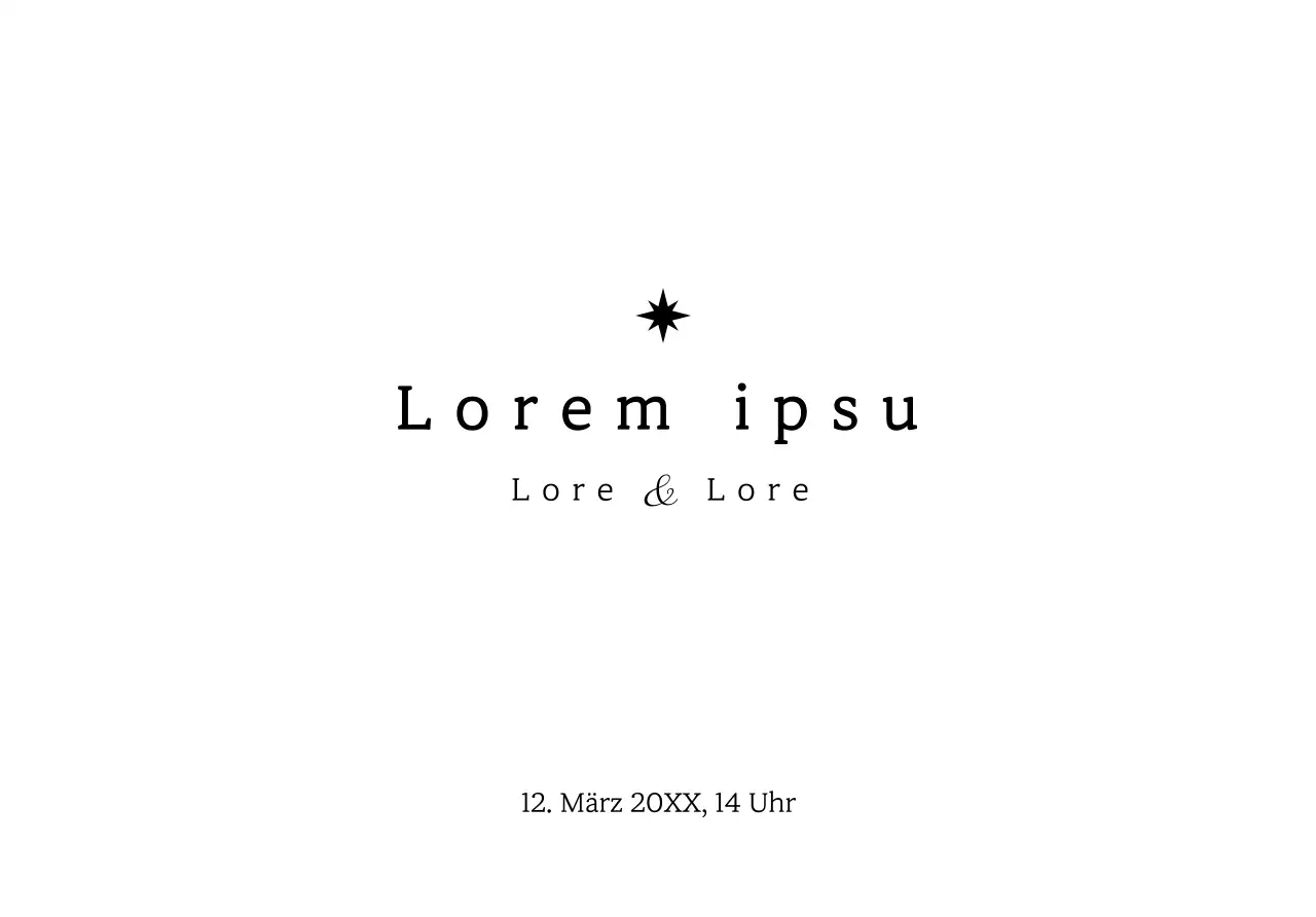 Hochzeitsworte mit einem Starburst-Konzept