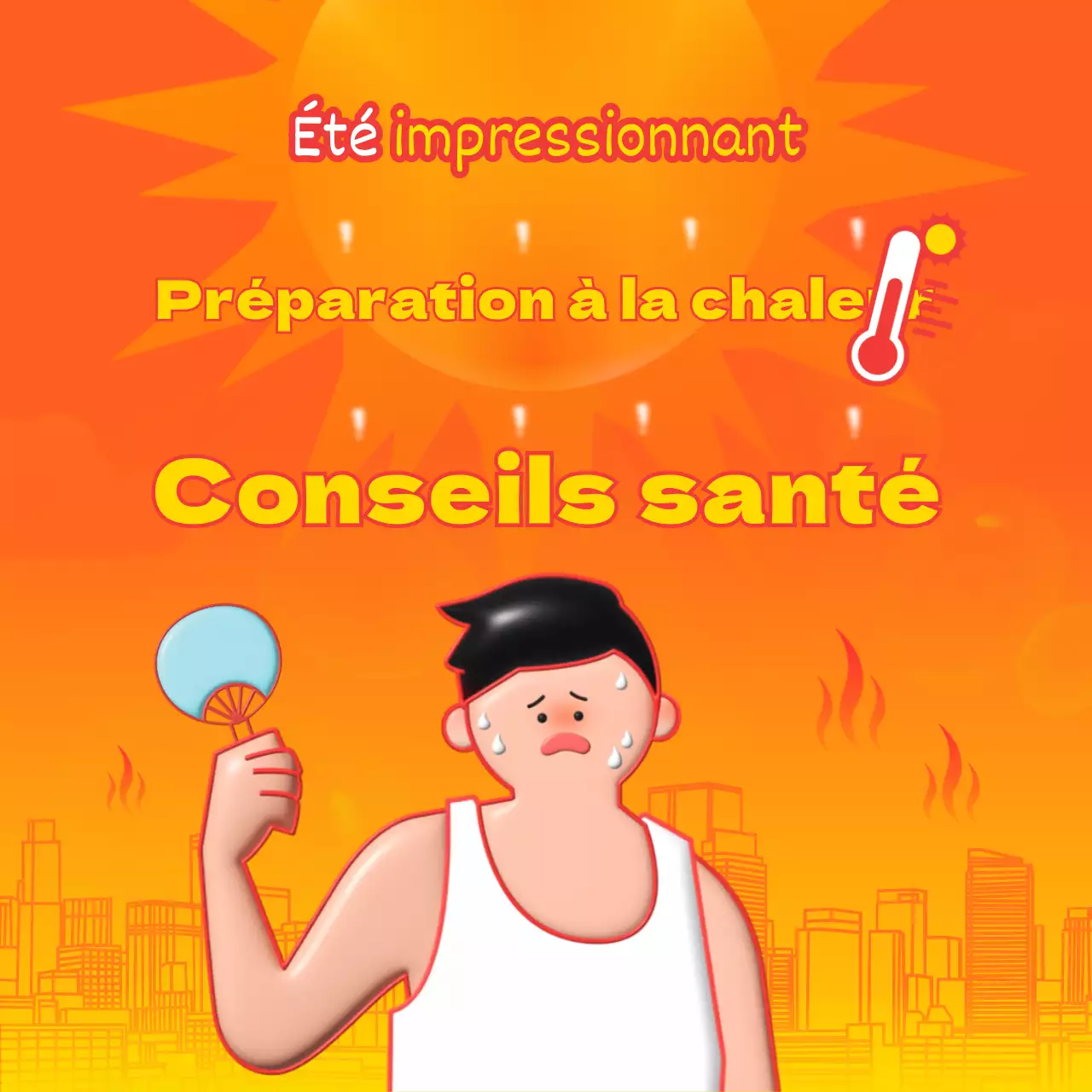 L'orange et le bleu des canicules estivales Comment faire face à la chaleur Les conseils de santé préventive expliqués