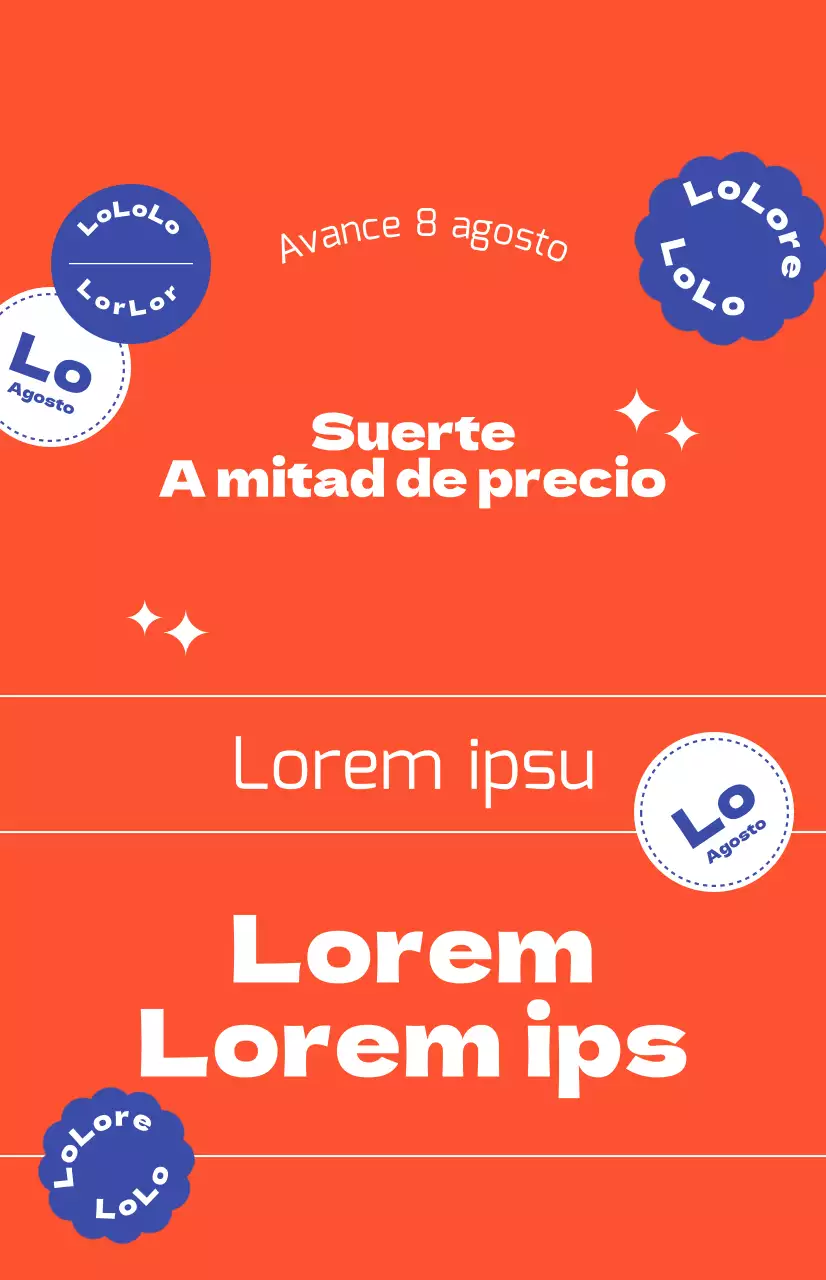 Promociones de descuento con fondo rojo