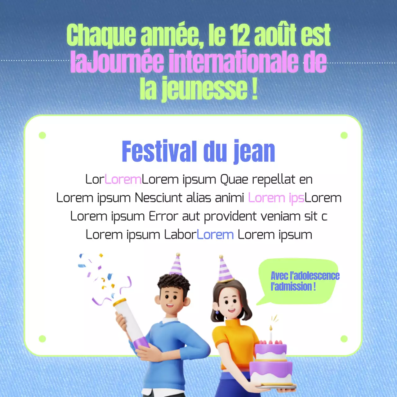 Promouvoir votre festival avec un concept coloré et amusant