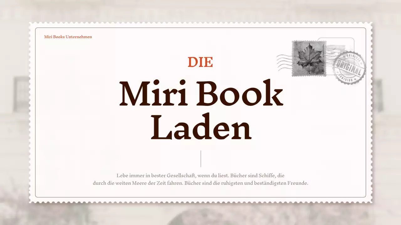 Ein klassisches Unternehmensprofil in Beige und Grau