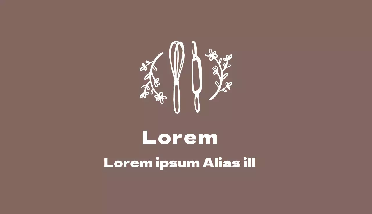 braun Illustration einfach Bäckerei Bäckerei