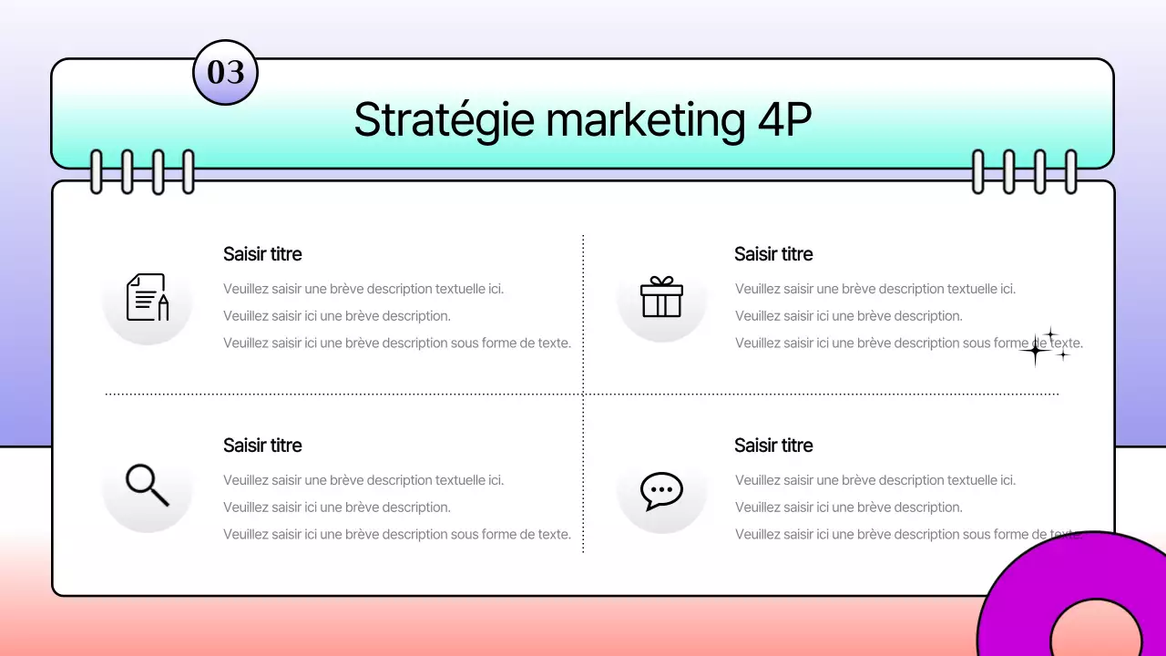 Rapport stratégique kitsch avec un concept de journal de vacances