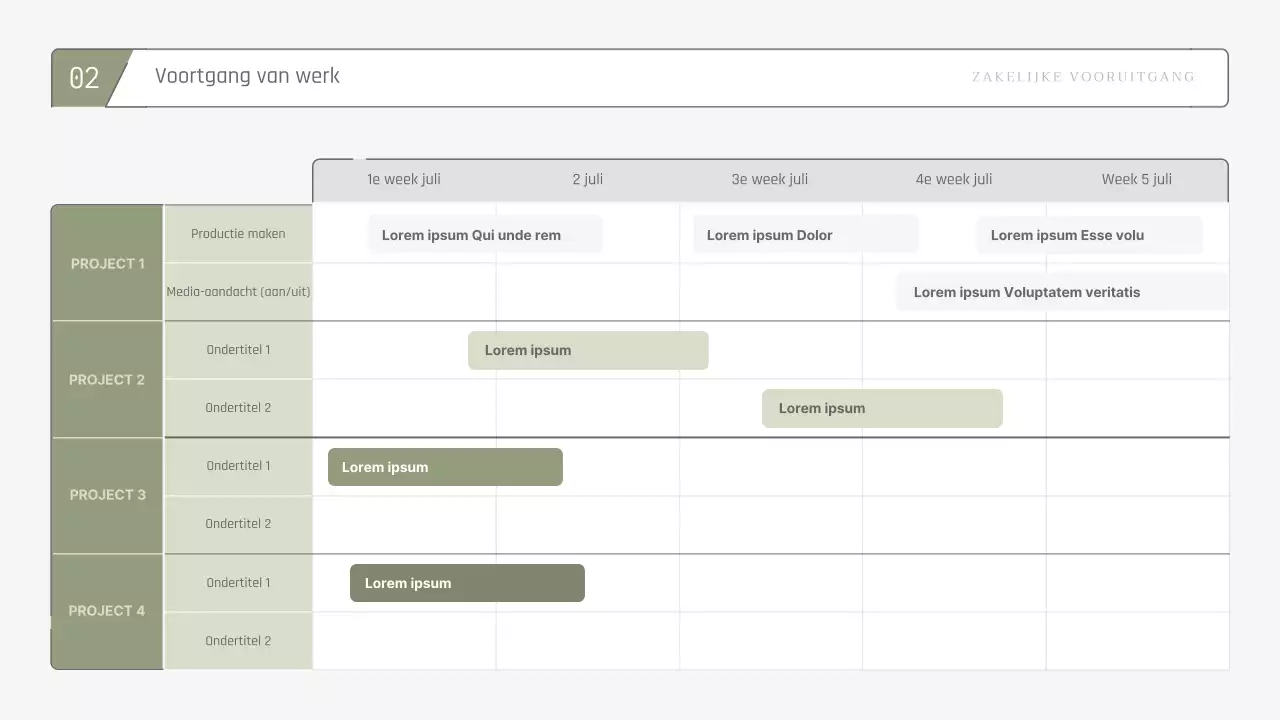 Eenvoudig, uitbreidbaar weekoverzicht in kaki pasteltinten