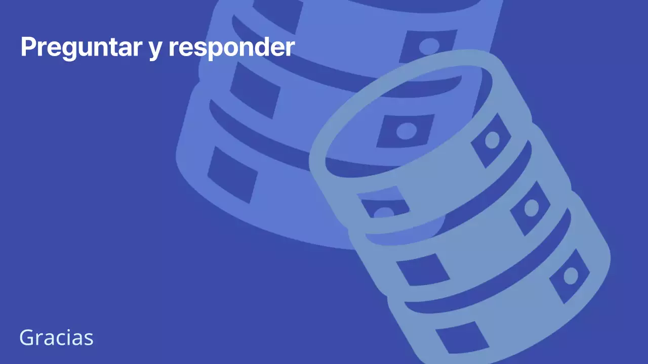 Presentación limpia de la evaluación del rendimiento con recuadros azules resaltados